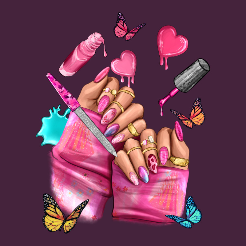Pink Nail Art Hand Premium Tee by NancyCooperArtShop | Teevron