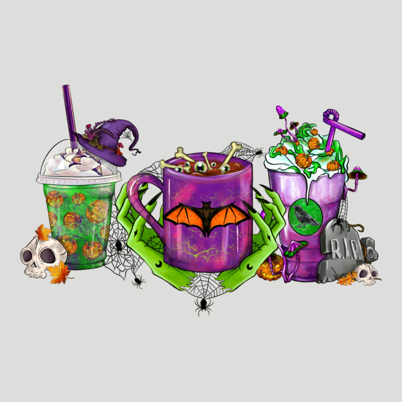 Halloween Coffee Cups Zipper Hoodie by FaDigitalArtStudio | Teevron
