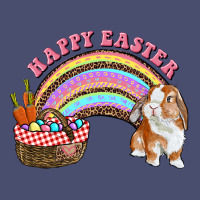 Happy Easter Bunny And Egg Basket Rainbow Vintage Tee | Teevron