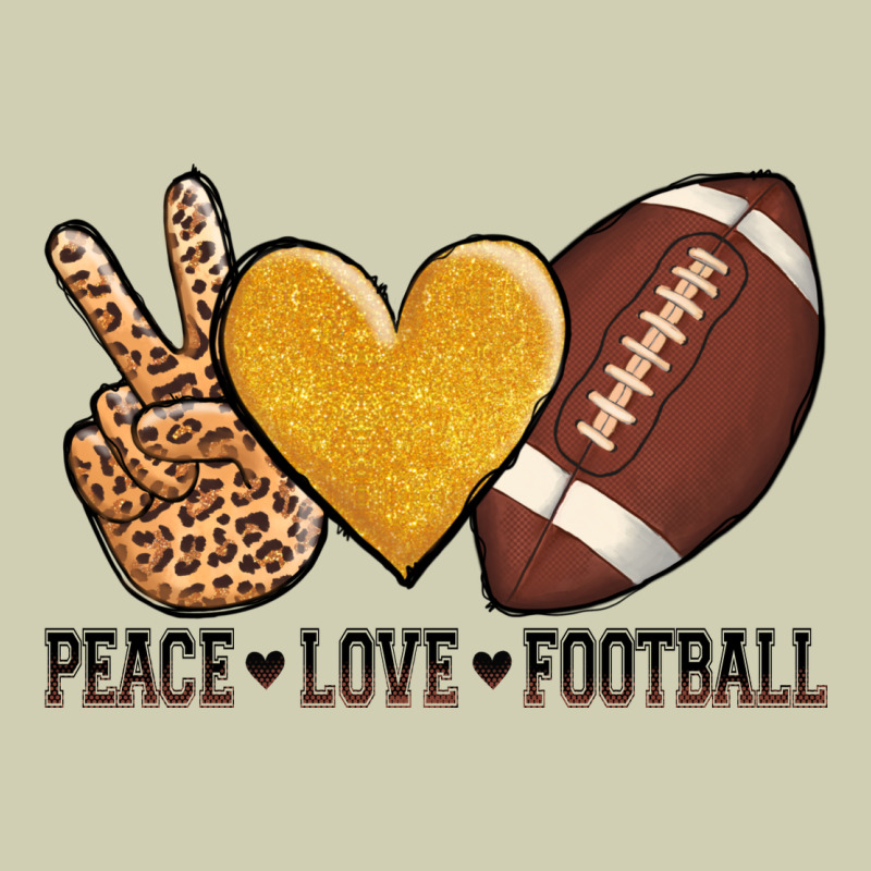 Peace Love Football Heavy Core Tee by AdoDesignShop | Teevron