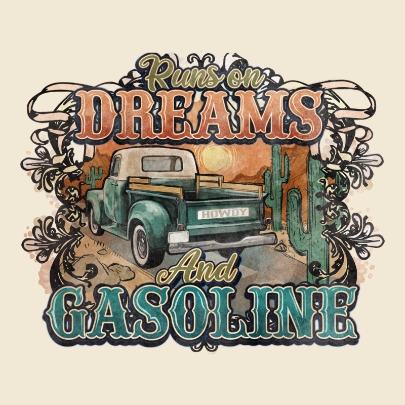 Runs On Dreams And Gasoline Truck Western Premium Tee by NancyCooperArtShop | Teevron