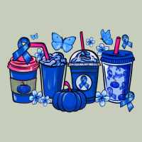 Colon Cancer Coffee Cups Blue Ribbon Long Sleeve Tee | Teevron