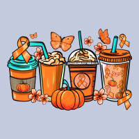 Kidney Cancer Coffee Cups Orange Ribbon Long Sleeve Tee | Teevron
