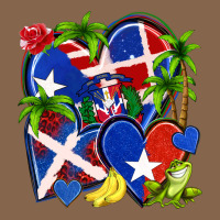 Puerto Rico With Dominican Republic Hearts Premium Tee | Teevron