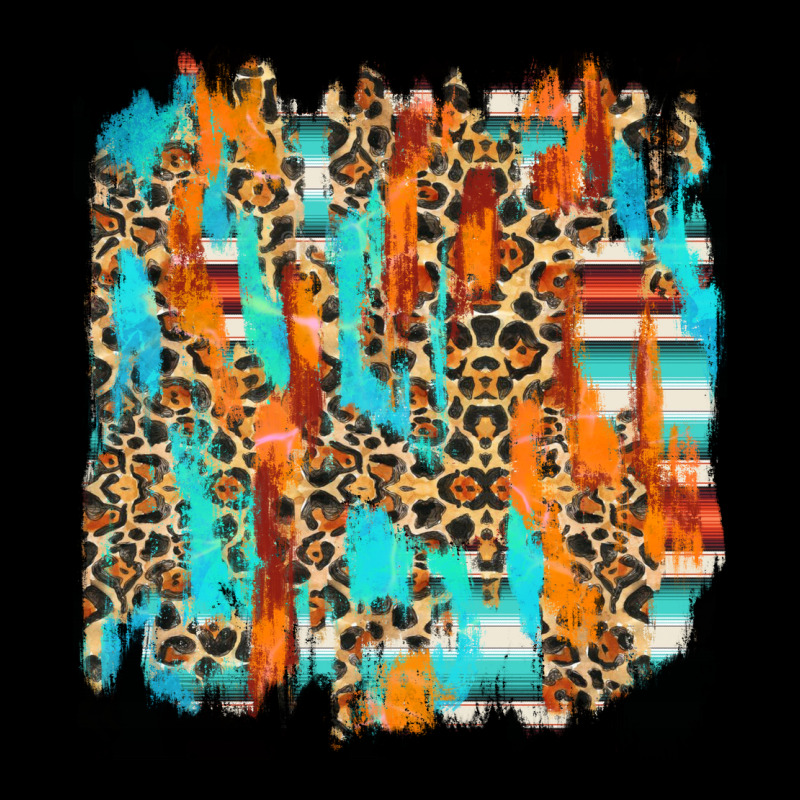 Serape With Leopard Pattern Premium Tee by NancyCooperArtShop | Teevron