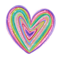 valentine's day colorful heart | Teevron