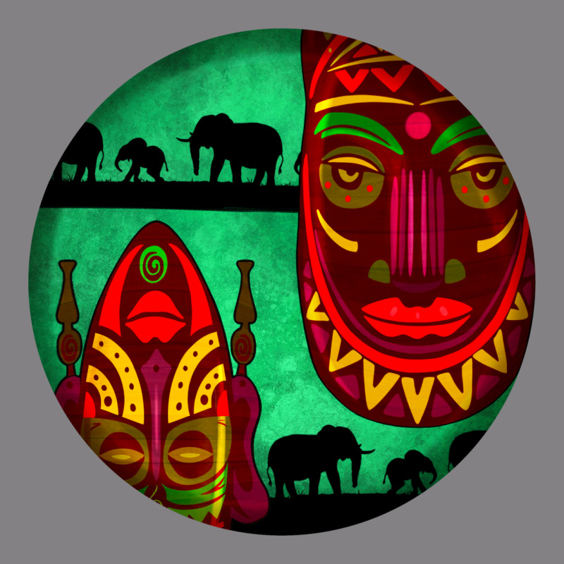 African Masks Round Earrings 3 Heavyweight Hoodie by BundleAndBundleShop | Teevron