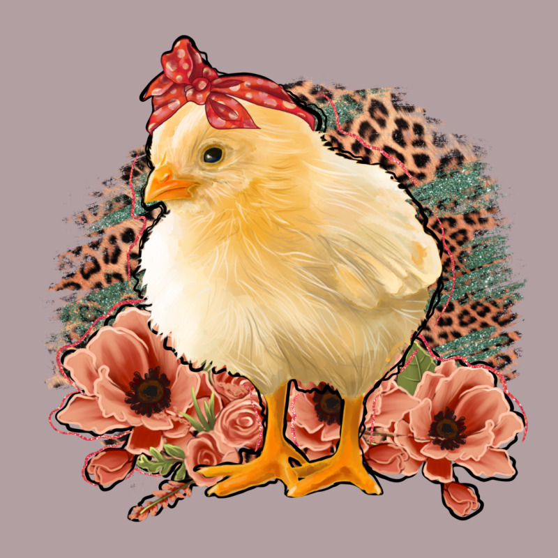 Chick With Flowers Leopard Background Vintage Hoodie by Bettercallsaul | Teevron