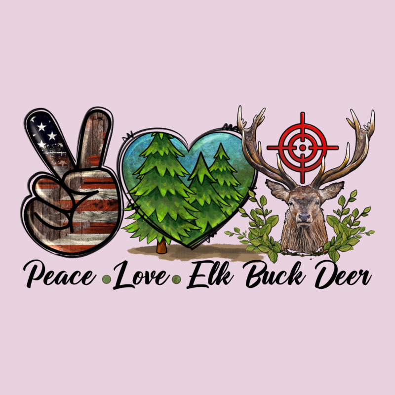Peace Love Elk Buck Deer Classic Tee by LillyAllenDesigns | Teevron