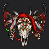 Western Christmas Bull Skull Vintage Tee | Teevron