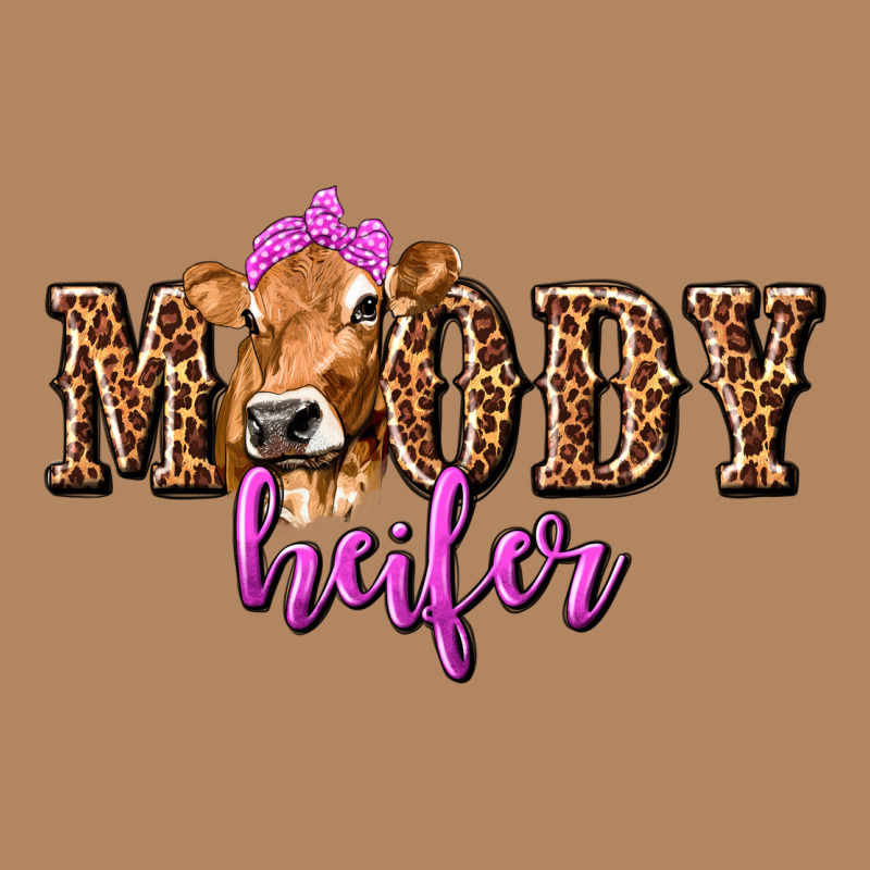 Moody Heifer With Leopard Long Sleeve Tee by texasbilliewilder | Teevron