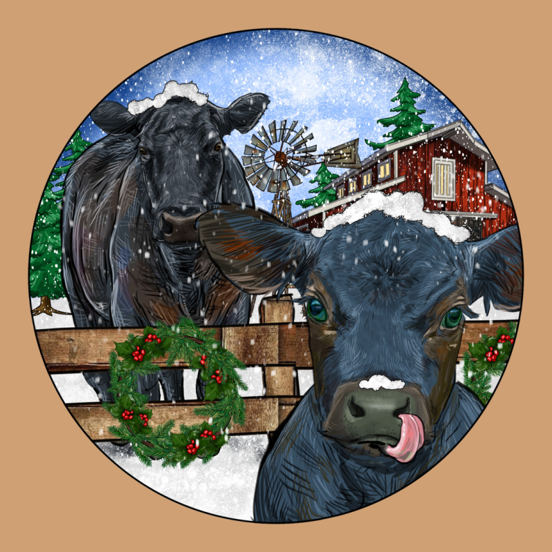 Black Angus Cattle And Calf Christmas Vintage Tee by RanaPortraitStore | Teevron