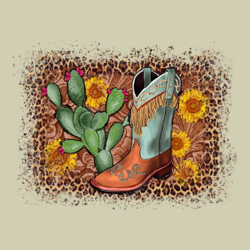 Cowboy Boots Cactus Leopard Heavy Core Tee by AdoDesignShop | Teevron