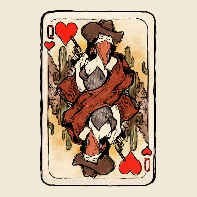 Queen Of Hearts Cowgirl Premium Tee by NancyCooperArtShop | Teevron