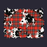 Christmas Plaid Cowhide Pattern Background Vintage Tee | Teevron