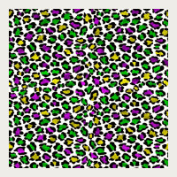 Mardi Gras Leopard  Seamless Pattern Zipper Hoodie | Teevron