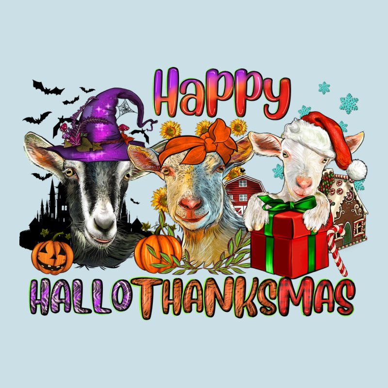 Happy Hallothanksmas Goats Ladies Tee by NancyCooperArtShop | Teevron