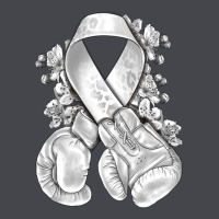 Lung Cancer White Ribbon With Boxing Gloves Long Sleeve Tee | Teevron