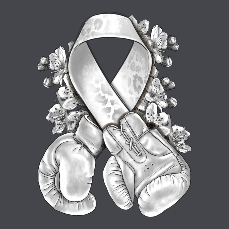 Lung Cancer White Ribbon With Boxing Gloves Long Sleeve Tee by NancyCooperArtShop | Teevron