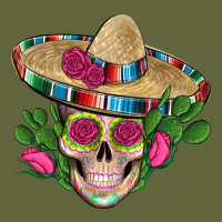 Mexican Skull Sombrero Roses Cactus Serape Classic Tee | Teevron