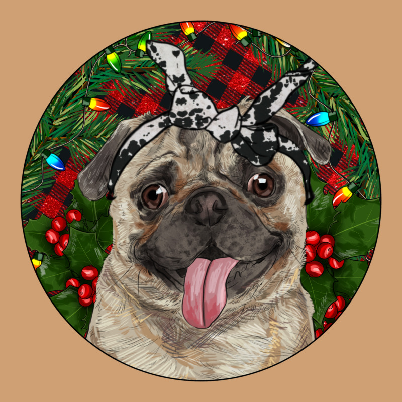 Christmas Pug With Buffalo Plaid Vintage Tee by RanaPortraitStore | Teevron
