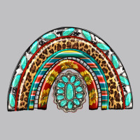 Western Rainbow With Leopard And Gemstone Long Sleeve Tee | Teevron