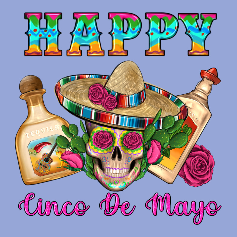 Happy Cinco De Mayo Mexican Skull Tequila Bottle Roses Cactus Classic Tee by Artiststas | Teevron