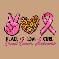 Peace Love Cure Breast Cancer Vintage Tee | Teevron