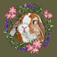 Bunny Face With Floral Wreath Vintage Tee | Teevron