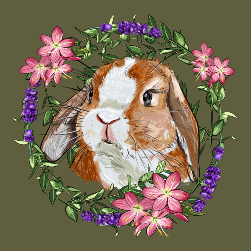 Bunny Face With Floral Wreath Vintage Tee by RanaPortraitStore | Teevron
