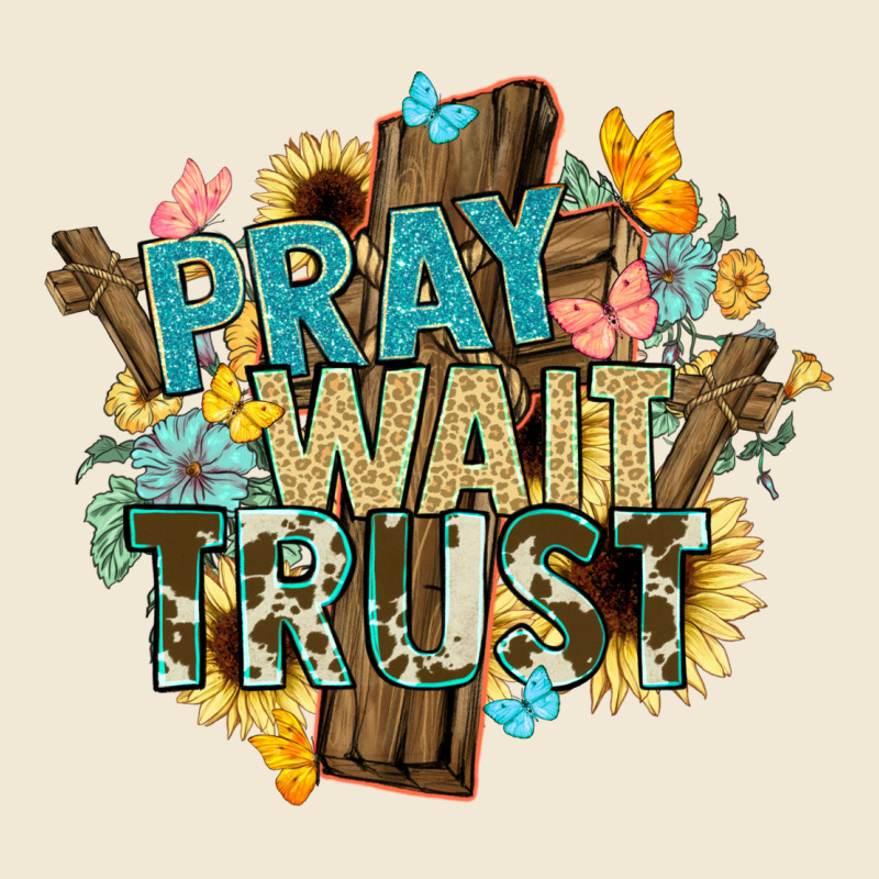 Pray Wait Trust Crosses Christian Premium Tee by NancyCooperArtShop | Teevron
