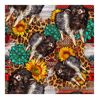 baby hampshire pig sunflowers seamless pattern | Teevron