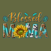Western Blessed Mama With Leopard And Sunflower Long Sleeve Tee | Teevron