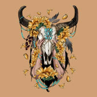 Sunflower Boho Bull Skull With Hands Vintage Tee | Teevron