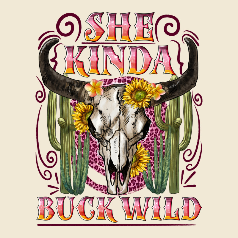 She Kinda Buck Wild With Bull Skull Premium Tee by NancyCooperArtShop | Teevron