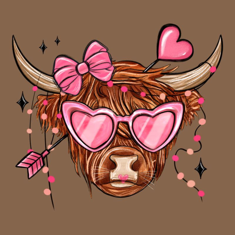 Valentines Day Long Haired Cow Premium Tee by MaliasSmallBusiness | Teevron