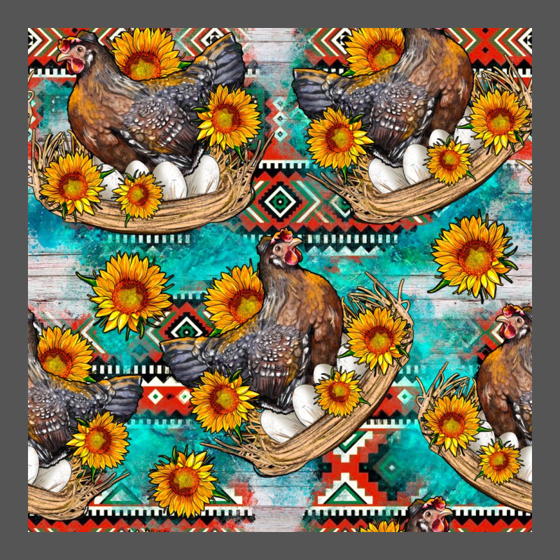 Chicken With Eggs And Sunflowers Seamles Pattern Zipper Hoodie by FaDigitalArtStudio | Teevron