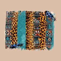 Aztec Leopard Glitter Brushstrokes Urban Heavy Tee | Teevron