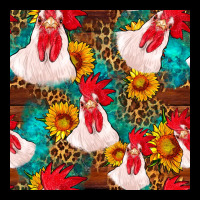 Western  Chicken With Sunflowers Seamless Pattern Zipper Hoodie | Teevron