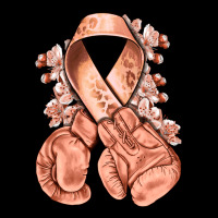 Uterine Cancer Peach Ribbon With Boxing Gloves Long Sleeve Tee | Teevron