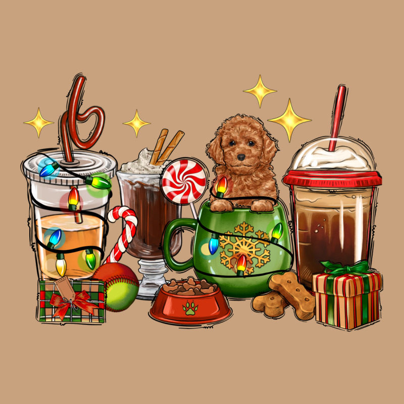 Christmas Coffee Cups With Poodle Vintage Tee by RanaPortraitStore | Teevron
