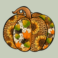 Leopard Cowhide Sunflower Pumpkin Ladies Tee | Teevron