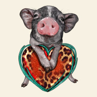 Baby Pig With Leopard Heart Vintage Tee | Teevron