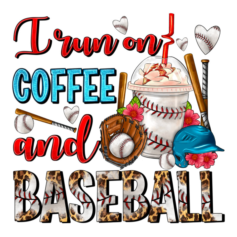 I Run On Coffee And Baseball Frappe Premium Hoodie by FaDigitalArtStudio | Teevron