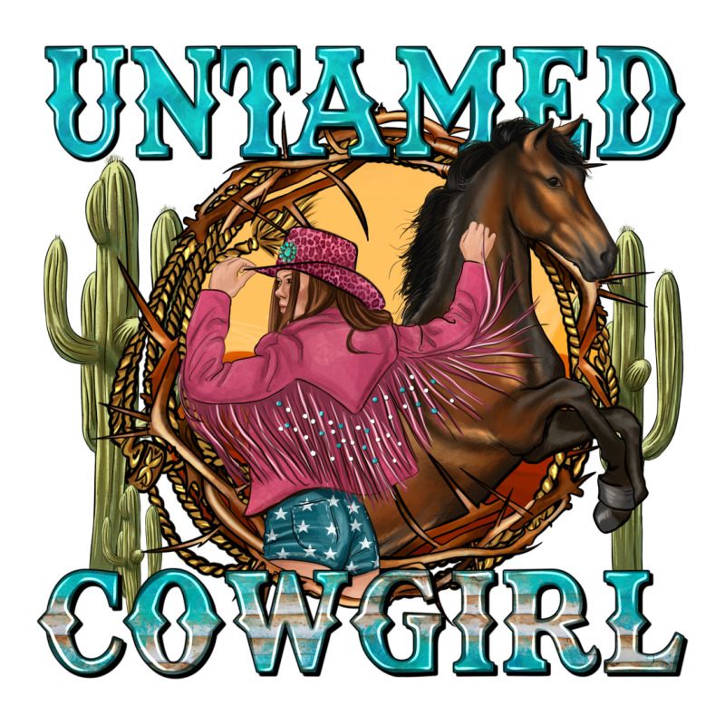 Untamed Cowgirl Premium Tee by NancyCooperArtShop | Teevron