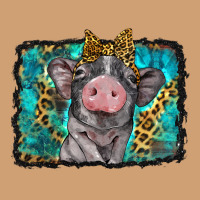 Baby Pig With Leopard Background Vintage Tee | Teevron
