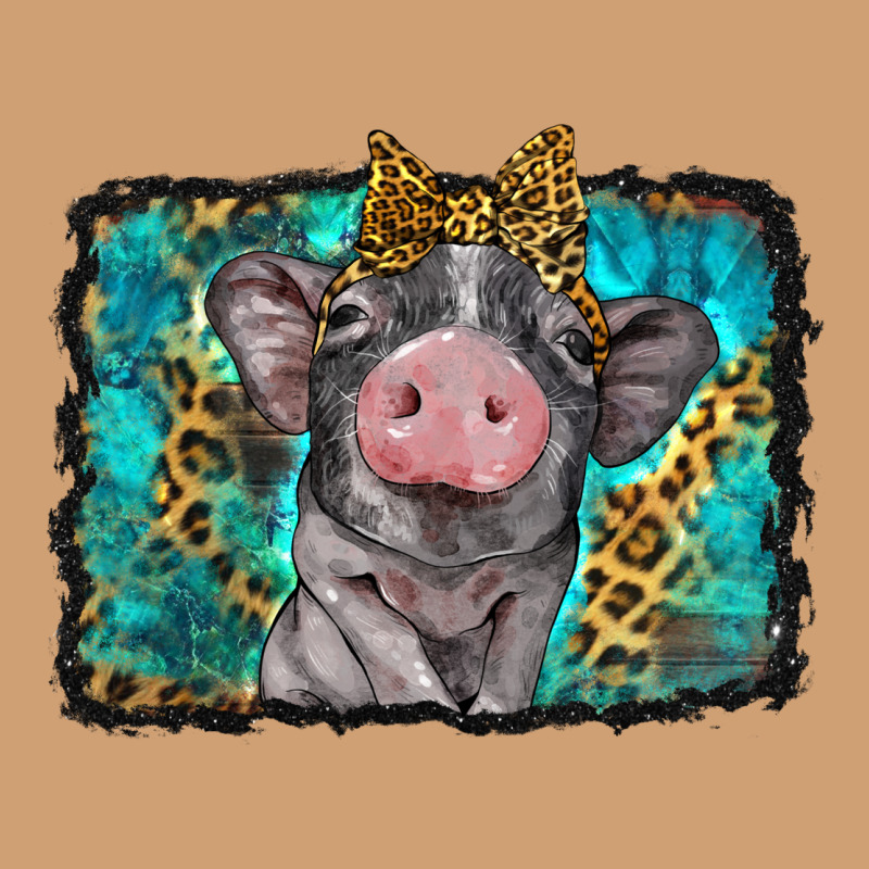 Baby Pig With Leopard Background Vintage Tee by BarkalooDesign | Teevron