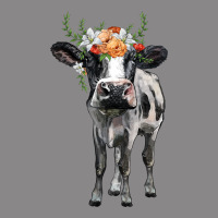 Holstein Cow Floral Wreath Vintage Tee | Teevron