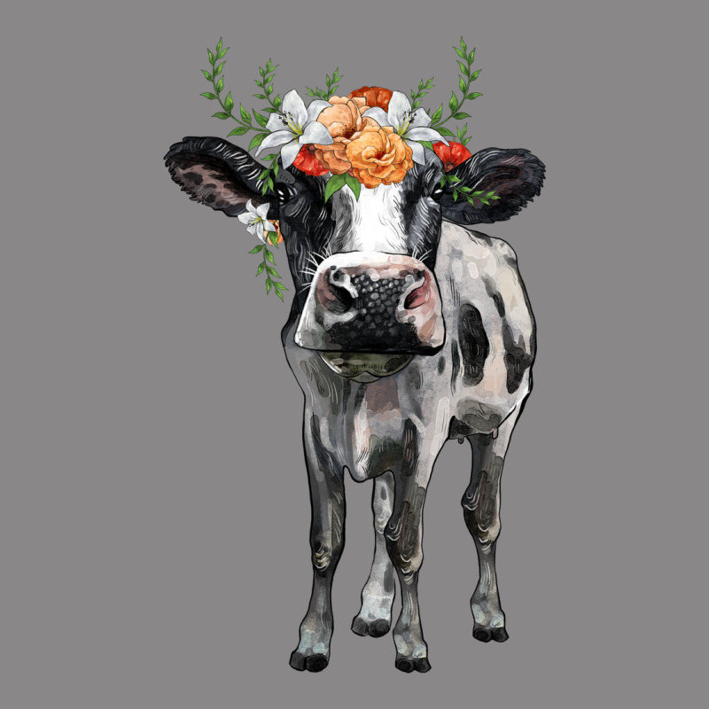 Holstein Cow Floral Wreath Vintage Tee by BarkalooDesign | Teevron
