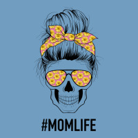 Yellow Flower On Pink Background Mom Skull Urban Heavy Tee | Teevron